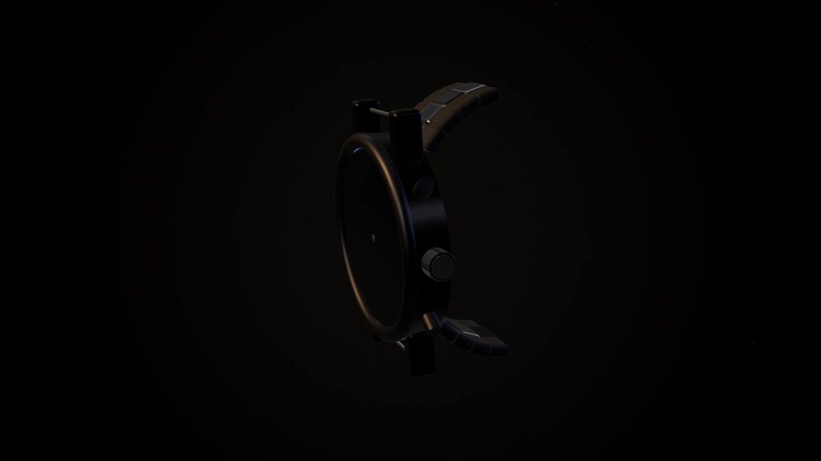 Watch parts — crown, stem, links, screws, gaskets, gears and case back — floating apart and coming back together. Illustrative render, not actual stock.